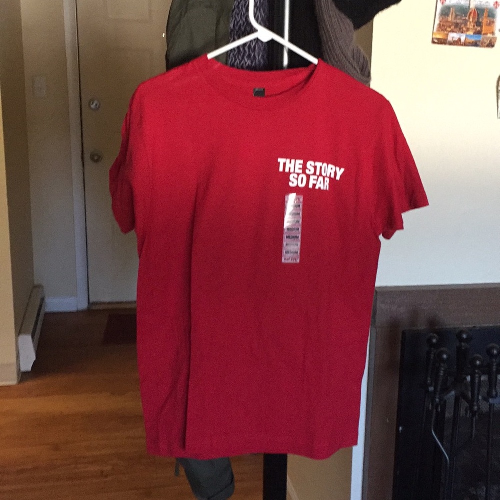 The story so far red t shirt.